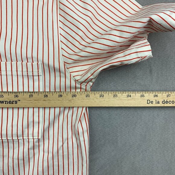 Nike Sb Mens Shirt Medium Red White Striped Button Up Short Sleeve Skateboarding - Picture 4 of 8